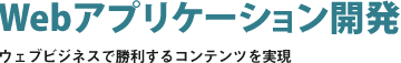 Webアプリケーション開発 ウェブビジネスで勝利するコンテンツを実現