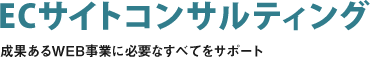 ECサイトコンサルティング　成果あるWEB事業に必要なすべてをサポート